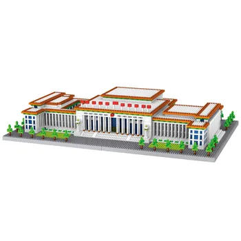 Lezi 8186 Dünya Mimarisi Çin Büyük Salon Insanlar için DIY Mini Elmas Blokları Tuğla Yapı Oyuncak Çocuk Hediyeler