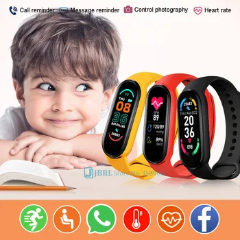 M6 Çocuklar akıllı saat Çocuk Spor Smartwatch Kız Erkek Kalp Hızı Akıllı Saat Spor İzci Akıllı izle 10-18 yıl