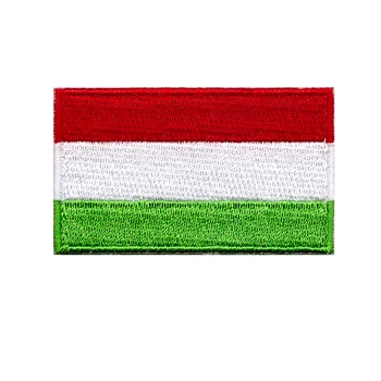 macaristan bayrağı işlemeli patchwork kumaş rozeti pantolon veya çanta çıkartmaları dekoratif yama nakış