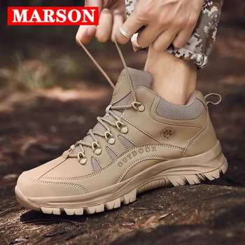 MARSON erkek Botları Dağ Tırmanışı Erkekler Açık gündelik ayakkabı Rahat Erkekler yürüyüş ayakkabıları Kaymaz Açık spor ayakkabı