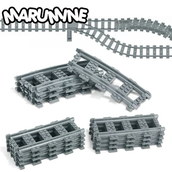 Marumine MOC Tuğla Tren Parçaları Crossover Parçaları Demiryolu Taşımacılığı Aksesuarları İnşaat Blokları Çocuklar için Erkek Kız 6+
