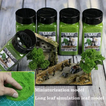 Minyatürleştirme modeli Uzun yaprak simülasyon yaprak modeli Sahne kum masa modeli ağaç tozu El yapımı DIY malzemeleri
