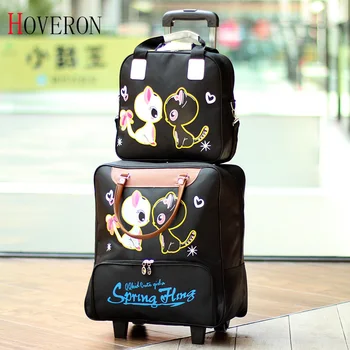 Moda Kadın Arabası Bagaj Haddeleme Bavul Seyahat El Kravat Çubuk Takım Elbise Rahat Haddeleme Durumda Seyahat Çantası Tekerlekler Bagaj Bavul