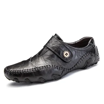 NPEZKGC Hakiki Deri Erkek rahat ayakkabılar Lüks Marka Erkek Loafer'lar Moccasins Nefes sürüş ayakkabısı Zapatos Hombre