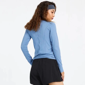 NWT Hızlı Teknoloji Gömlek kadın Uzun Kollu T-shirt Yoga Spor Örgü Üst Giyim Bayanlar Spor egzersiz kıyafeti Pilates Spor