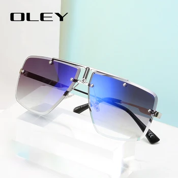 OLEY Moda Klasik erkek Kare Kesim Güneş Gözlüğü Avrupa ve Amerikan Trend Kapak erkek Gözlük Sürüş moda güneş gözlükleri