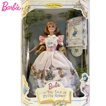 Orijinal Collector Edition Hazine Barbie Bebek Tavşan Peri Masalları Serisi 1997 Bunny Desen Giyim Retro Bebekler Oyuncaklar Kızlar için
