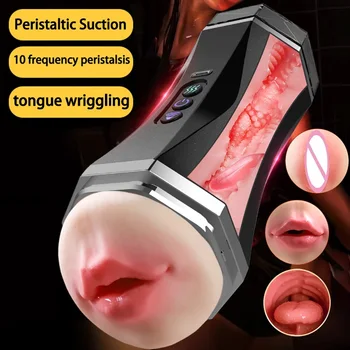 Otomatik Erkek Masturbator Peristalsis Oral Seks Emme Makinesi Vajina mastürbasyon kupası Adam Mastürbasyon Aracı Penis Masajı