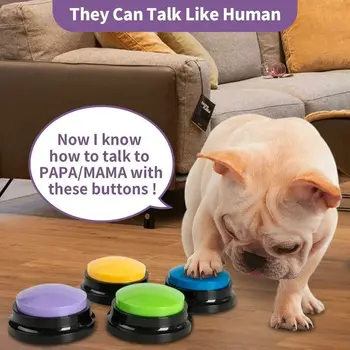 Pet Malzemeleri Taşınabilir Sevimli Seyahat Talking Pet Başlayanlar Köpek Kaydedilebilir Oyuncaklar Köpek Eğitim Pet Konuşan Düğmeler