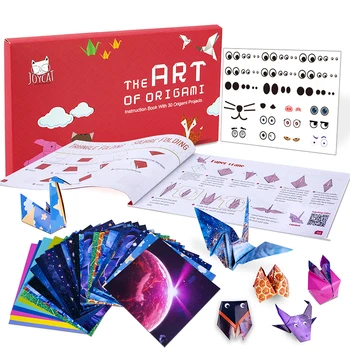 Rusya Günü Hediyesi Renkli Origami Kağıt Seti ve 30 Origami Projeleri Zanaat Kılavuz Kitapçık kendi başına yap kağıdı Sanat El Sanatları Çocuklar Yetişkinler için