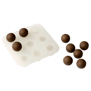 Sabun silikon kalıp 9-Kavite Yuvarlak Sabun Yapma Aracı El Yapımı Çikolata şeker kalıbı