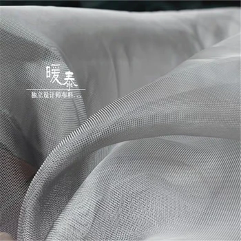 Sert Gazlı Bez naylon örgü kumaş Taklit Metalik DIY Modelleme Tasarım Dekor Sahne Etek Elbise Giysi Tasarımcısı Kumaş