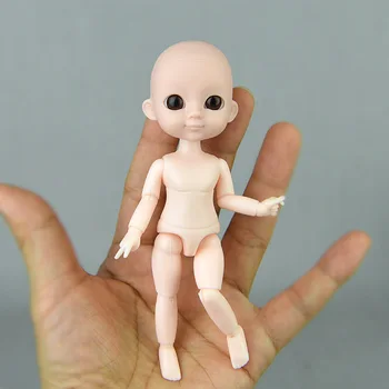 Sevimli Yeni BJD Bebek Mini 12cm Ob11 Çok Ortak Vücut Beyaz Cilt DIY Makyaj Olmadan Bebek