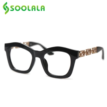 SOOLALA Kedi Gözü okuma gözlüğü Kadınlar 2022 Lüks Marka Anti mavi ışık büyüteç Presbiyopik Kadın okuma gözlüğü Numarası İle