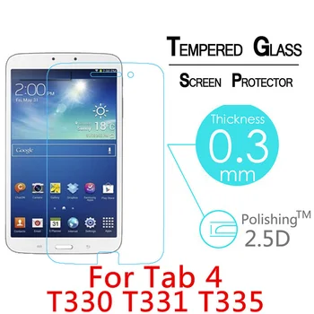 Temperli Cam Samsung Galaxy Tab 4 8.0 için T330 T331 335 8 inç Tablet Ekran Koruyucu Film İçin Samsung T330 9H Cam Kapak