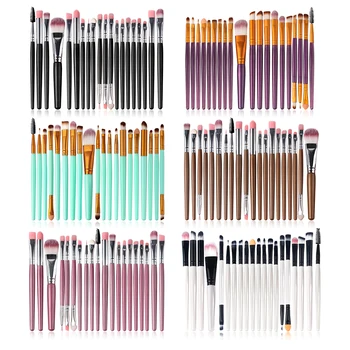 Thinkshow 20 ADET Premium Fırçalar Yüz Sentetik Kürk Makyaj Araçları Kozmetik Seti Çoklu Renkler Kolu Fırça Seti