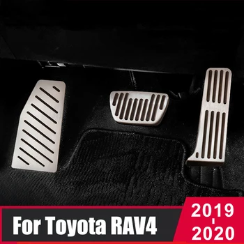 Toyota için RAV4 XA50 2019 2020 Araba Gaz Fren Pedalı Footrest Pedalı el tutamağı kapağı Alüminyum pedleri İç Tamir Aksesuarları