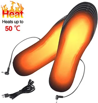 USB ısıtmalı ayakkabı tabanlık ayak sıcak çorap ped Mat elektrikli ısıtma tabanlık yıkanabilir sıcak termal tabanlık Unisex WJ014 tabanlık