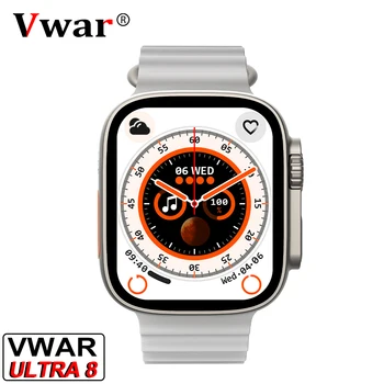 VWAR Ultra 8 akıllı saat Titanyum Alaşımlı Gövde 100 + Spor Modları ıwo Smartwatch Erkekler Bluetooth Çağrı NFC IP68 Su Geçirmez Oyun Saatler