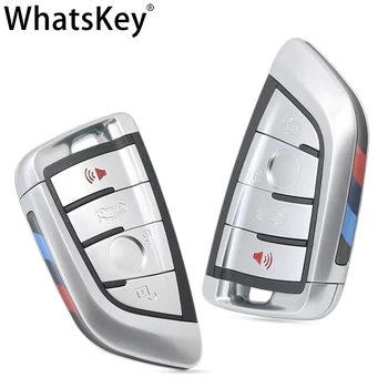 WhatsKey Yeni Stil Bıçak Akıllı Kart Düğmesi Anahtar Kabuk Kapak BMW 3/5/7 Serisi X1 X3 X5 G30 G20 F48 F39 F10 F22 F30 Anahtar Kutu