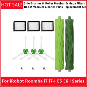 Yan Fırçalar ve Rulo Fırçalar ve hepa filtreleri iRobot Roomba i7 i7 + E5 E6 I Serisi robotlu süpürge Parçaları Değiştirme Kiti