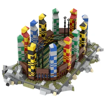 Yaratıcı Uzman Sihirli Okul Quiditchs Pitch Spor Mekan Mimarisi MOC-25430 oyuncak inşaat blokları