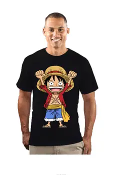 Yeni 1Monkey002 D Luffy Klasik T-shirt Rahat Unisex Üst Tee Afiş Vintage Yeni Tasarım Pamuk Erkek Tee Gömlek Harajuku