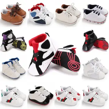 Yenidoğan Bebek Ayakkabıları Erkek Ve Kız İçin Klasik Çok Renkli Yumuşak Taban PU deri sneakers İlk Beşik Moccasins Rahat Yürüyüş Ayakkabısı