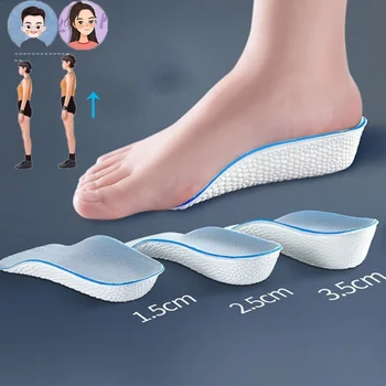 Yükseklik Artış Tabanlık Erkekler Kadınlar için Ayakkabı Düz Ayak Kemer Desteği Ortopedik Tabanlık Ayakkabı Topuk Kaldırma Bellek Köpük Ayakkabı Pedleri