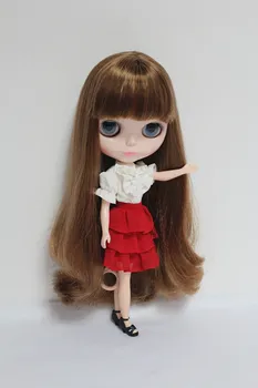 Ücretsiz Kargo büyük indirim RBL-32DIY Çıplak Blyth doll doğum günü hediyesi kız için 4 renk büyük gözler bebek güzel Saç sevimli oyuncak